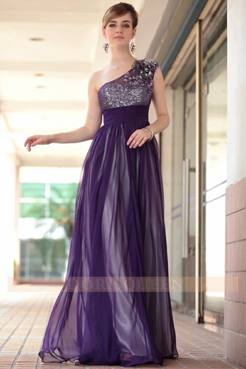 Purple elegant long dress